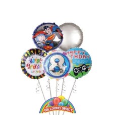 Boys Age 8 Birthday Balloon Bouquet (3 Balloon Bouquet)