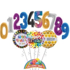 Custom Numbers Balloon Bouquet