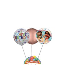 Disney Moana Birthday Balloon Bouquet
