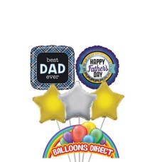 Fathers Day Star 5 Balloon Bouquet