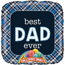 Happy Fathers Day Square 18â€³ Foil Balloon