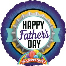 Happy Fathers Day Bottle Cap 18â€³ Foil Balloon