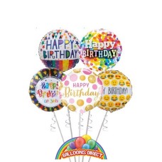 Custom Birthday Generic Balloon Bouquet No Age (3 Balloon Bouquet)
