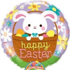 Happy Easter Basket Round 18 Balloon