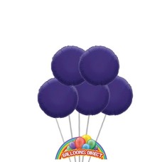 Purple Only Round Balloon Bouquet (3 Balloon Bouquet)