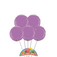 Lilac Only Round Balloon Bouquet (3 Balloon Bouquet)