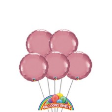 Mauve Only Round Balloon Bouquet (3 Balloon Bouquet)