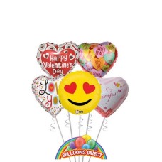 Valentines Day Emoji Love Balloon Bouquet