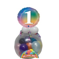 Happy 1st Birthday Fun Stuffed Bubble