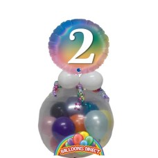 Happy 2nd Birthday Fun Stuffed Bubble
