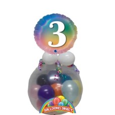 Happy 3rd Birthday Fun Stuffed Bubble