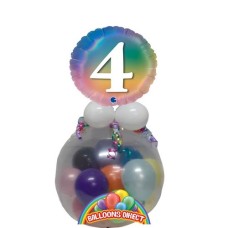 Happy 4th Birthday Fun Stuffed Bubble