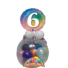 Happy 6th Birthday Fun Stuffed Bubble
