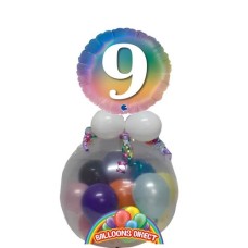 Happy 9th Birthday Fun Stuffed Bubble