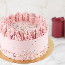 Pink Sprinkle Birthday Cake (12 - 15 Persons (18cm))