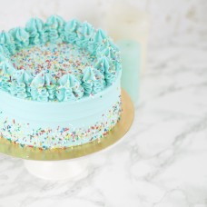 Blue Sprinkle Birthday Cake (6 - 10 Persons (15cm))
