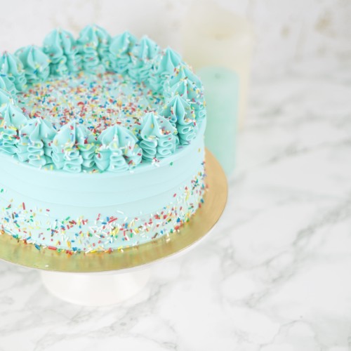 Blue Sprinkle Birthday Cake (6 - 10 Persons (15cm))