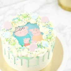 Peppa Logo Cake (12 - 15 Persons (18cm))