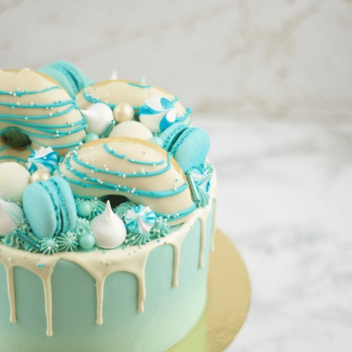 Blue Donut Drip Cake!