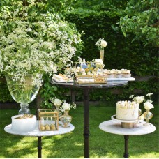 White & Gold Box: Cake & Sweets (100 persons)