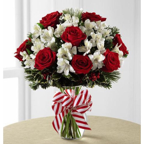 Peppermint Holiday Vase (Standard)