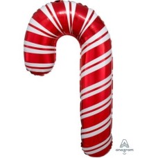 Red Candy Cane Foil Shape Balloon quantity