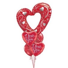 Filigree I love You Balloon Gift