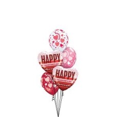 Happy Valentines Day Hearts with Hearts Balloon Gift