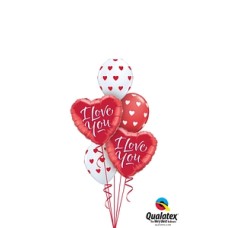 I Love You Modern Script Hearts Bouquet