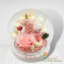 Unicorn and Eternity Preserved Flowers with LED