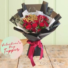 A Dozen Red Roses Bouquet