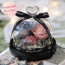 Eternity Preserved Rose Dusty Blue & Pink