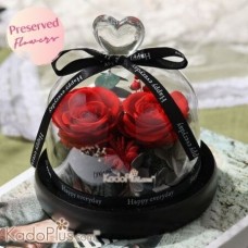 Eternity Preserved Rose Double Red