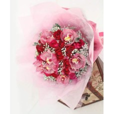 Cymbidiums and Roses