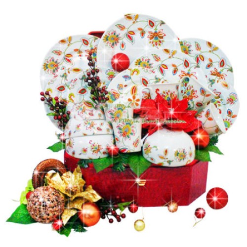 Parcel Keramik Natal: Dinner Set 7