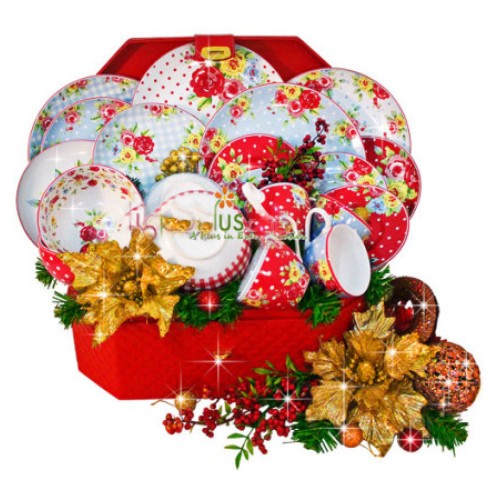 Parcel Keramik Natal: Dinner Set 4