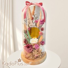 Rustic Blush Preserved Flowers Dome