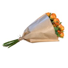 Bundle of orange Polyantha Roses