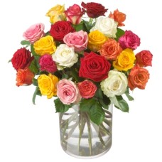 Colorful Bouquet of Roses (24 roses)