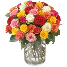 Colorful Bouquet of Roses (36 roses)