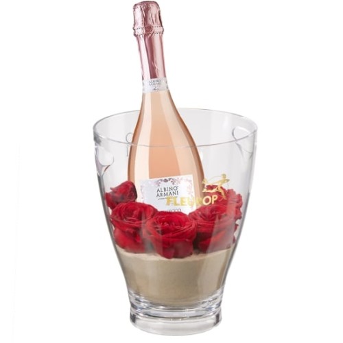 Because I Love You with Prosecco Rose Albino Armani DOC (75 cl) incl. ice bucket