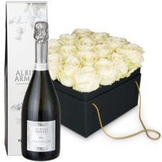 Flowerbox «Florence» (20 cm) with Prosecco Albino Armani DOC (75 cl)