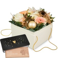 Flowerbox Berlin (20 cm) and Munz bar of chocolate Heart