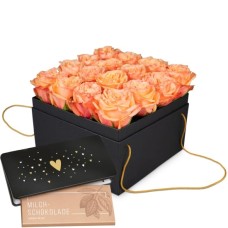 Flowerbox Marseille (20 cm) and Munz bar of chocolate Heart