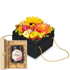 Flowerbox «Cuzco» (15 cm) with Bee-Family Swiss blossom honey