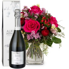 Poetry with Roses with Prosecco Albino Armani DOC (75 cl)