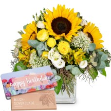 Summerdream with bar of chocolate Happy Birthday (Minimum)