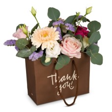 Flower bag «Thank you!» - in delicate colors