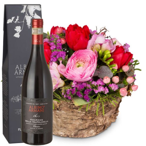 Delicate spring creation with Amarone Albino Armani DOCG (Minimum)