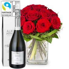 Small Pearl of Roses with Fairtrade Max Havelaar-Roses with Prosecco Albino Armani DOC (Minimum)